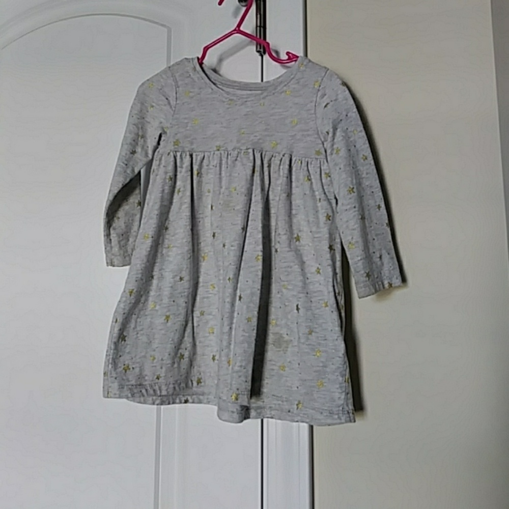 Gray w/ Gold Stars Dress